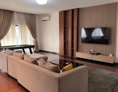 3 Bedroom in Wuse 2 with a snooker, Gym, Tennis & Lounge